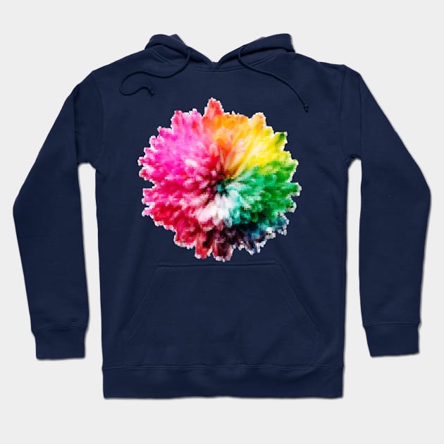 Vivid Surrealistic Flower: A Colorful Masterpiece Hoodie by Lighttera